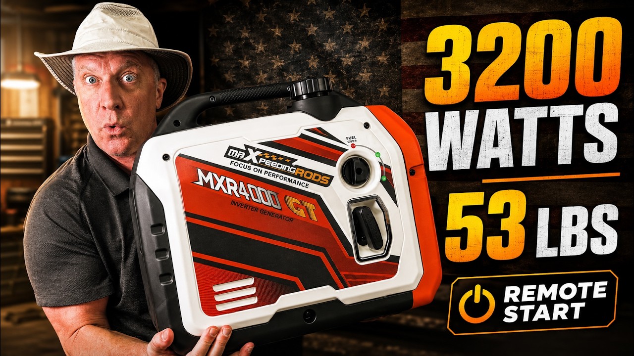 NEW GENERATOR: 3200 Watts. 53 Pounds. Remote Electric Start!