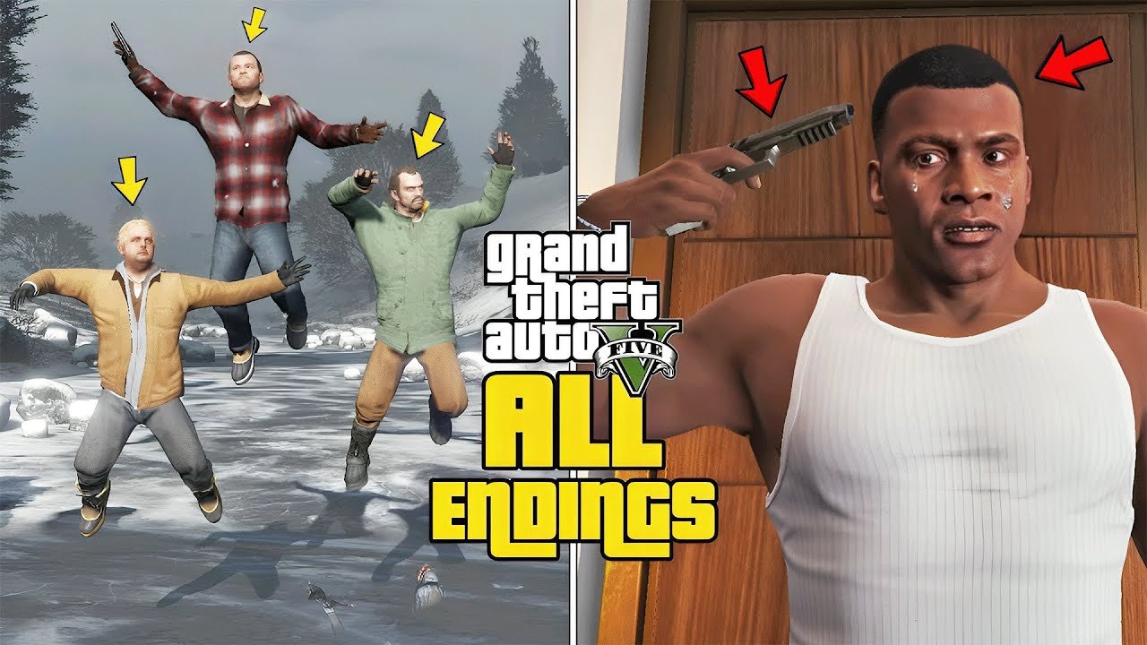 GTA 5 - All 5 Endings! (A,B,C, Secret & BETA)
