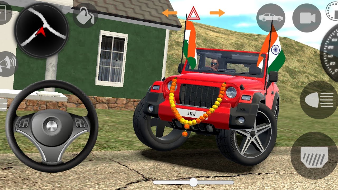 🔥Modified Mahindra Thar 🚙(Dollar Song )🇮🇳 Games: Indian cars simulator 3D