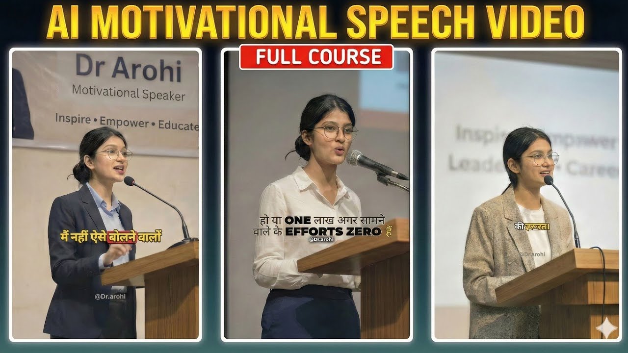 AI Se Motivational Speech Reels Kaise Banaye? | Free Method 🚀