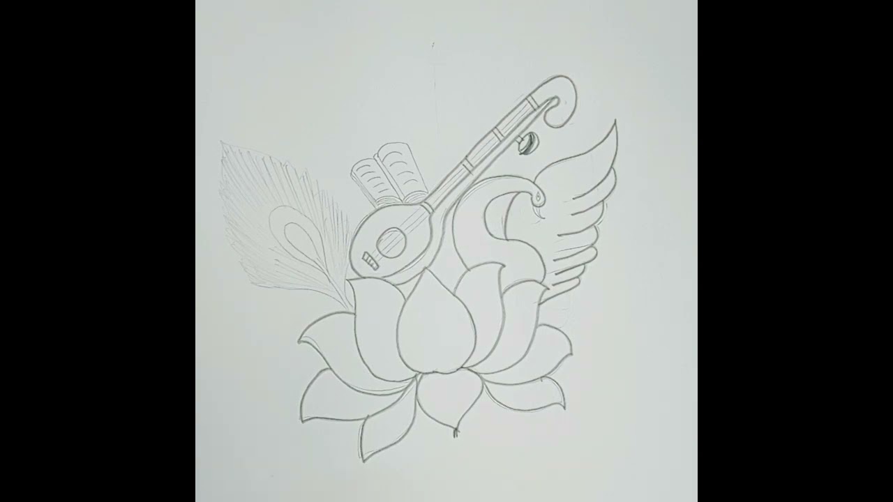 Saraswati pencil sketch 🙏🙏