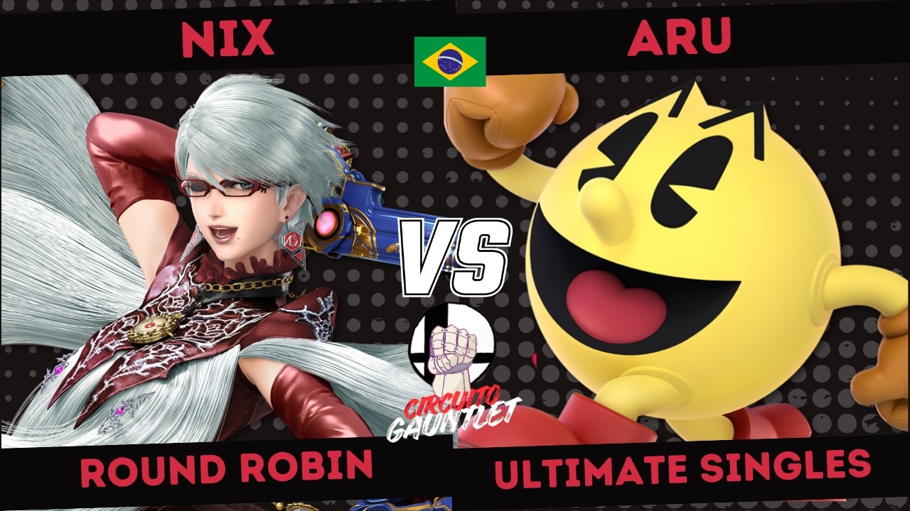 SMASH GAUNTLET #1 - Nix (Bayonetta) vs. Aru (Pac-Man) - SSBU BRASIL Smash Ultimate