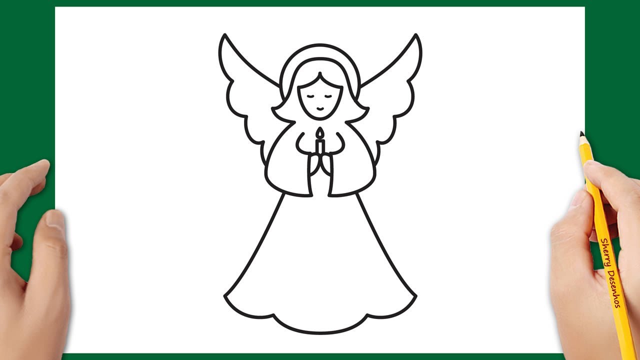Como desenhar um anjo de Natal