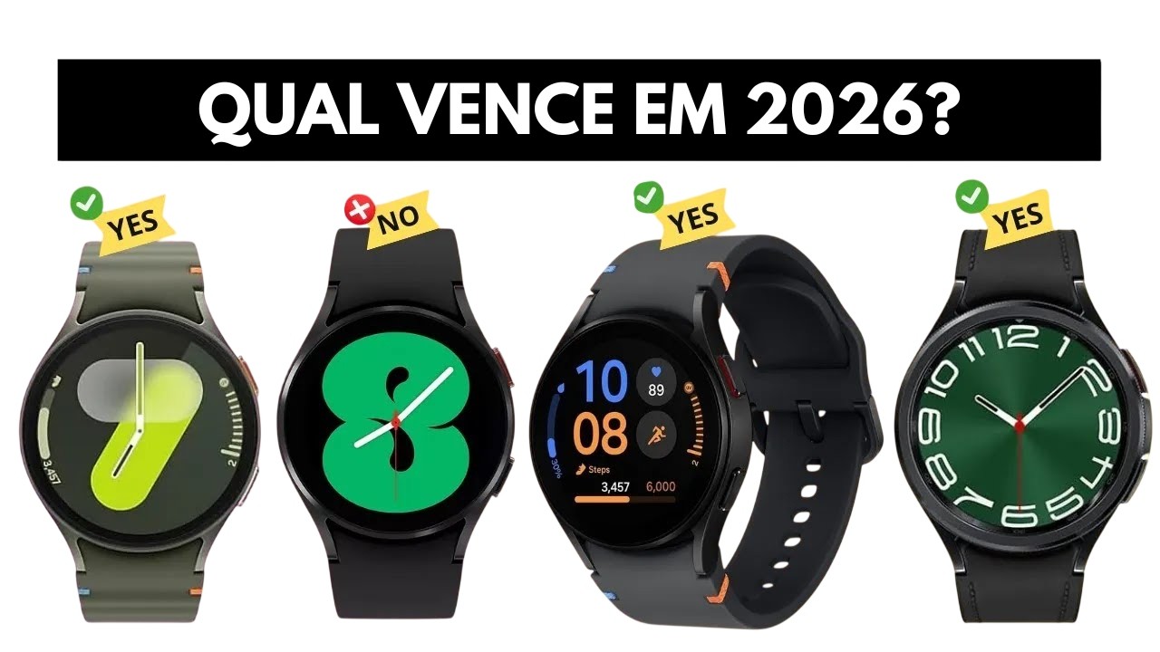 Os 5 Melhores Smartwatches Samsung para Comprar em 2026 - Qual Vale Mais a Pena?