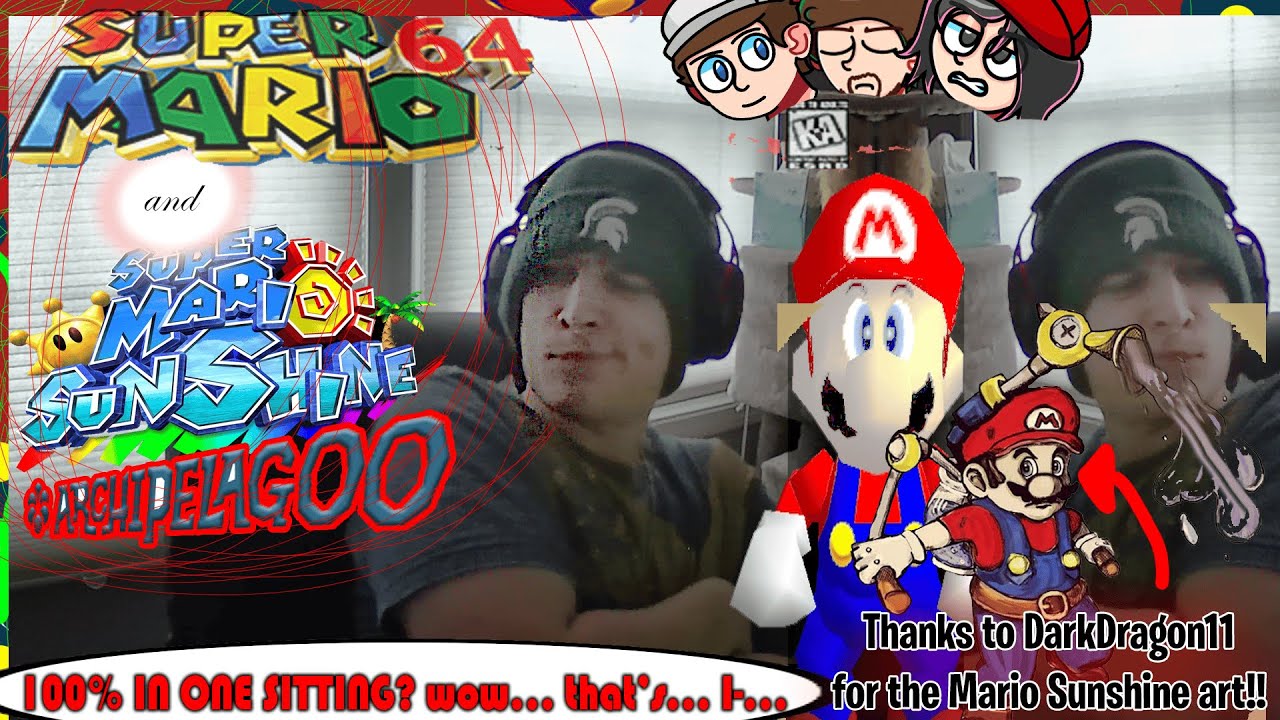 SUPER MARIO 64/SUPER MARIO SUNSHINE 100% RANDOMIZER IN ONE SITTING!!!!!!!!!! (PART 1)