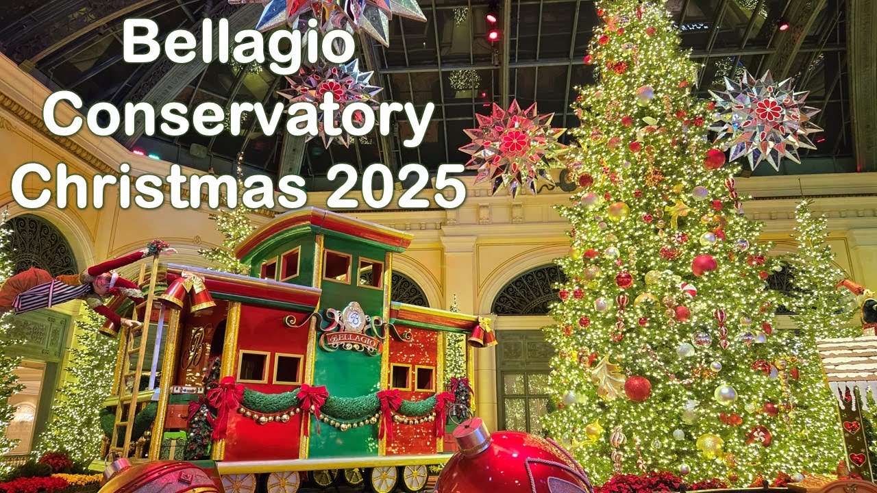 ПЕРВЫЙ ВЗГЛЯД🎄🌟 Новая оранжерея Белладжио на Рождество 2025 | Рождество в Лас-Вегасе | Белладжио,...