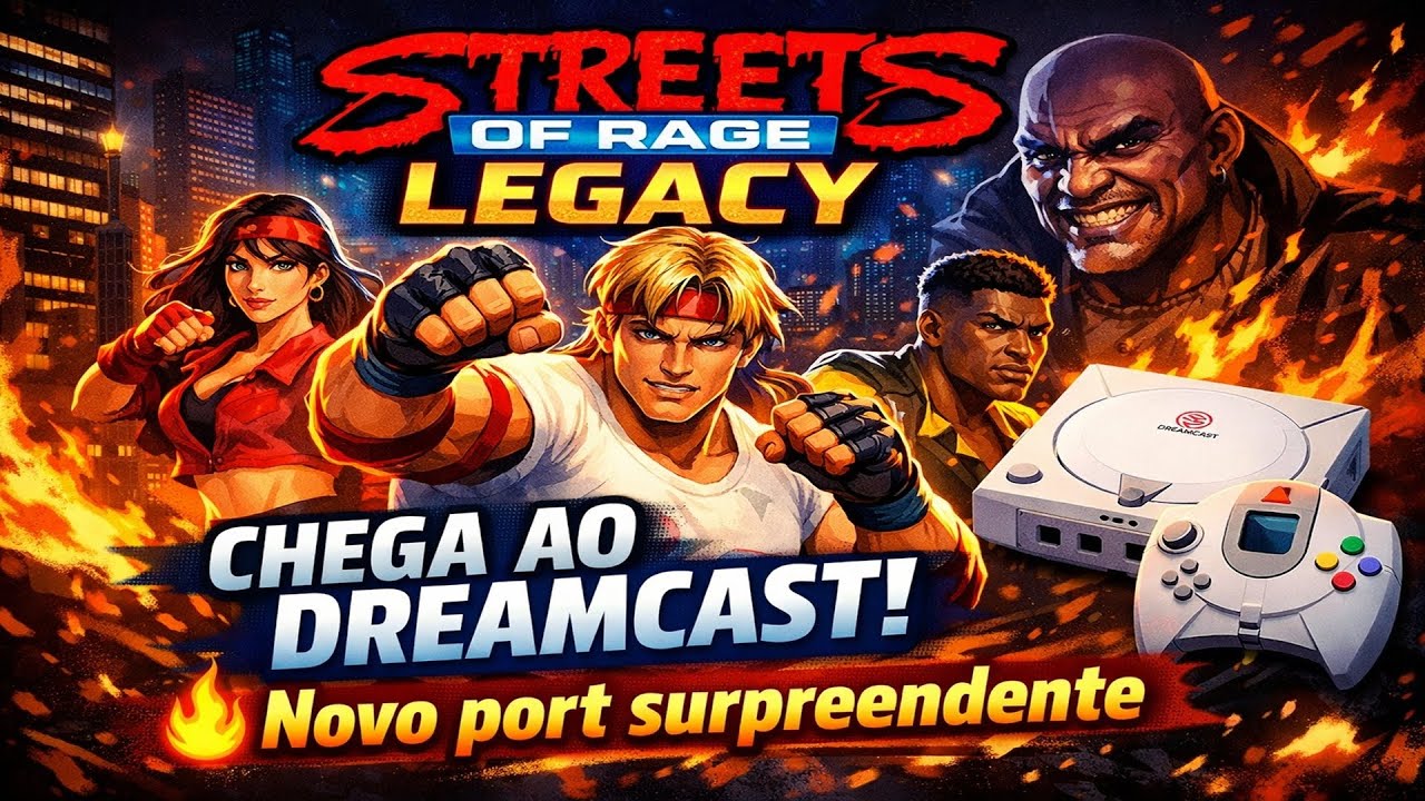 Streets of Rage Legacy chega ao Dreamcast e surpreende!#Dreamcast #StreetsOfRage #RetroGaming