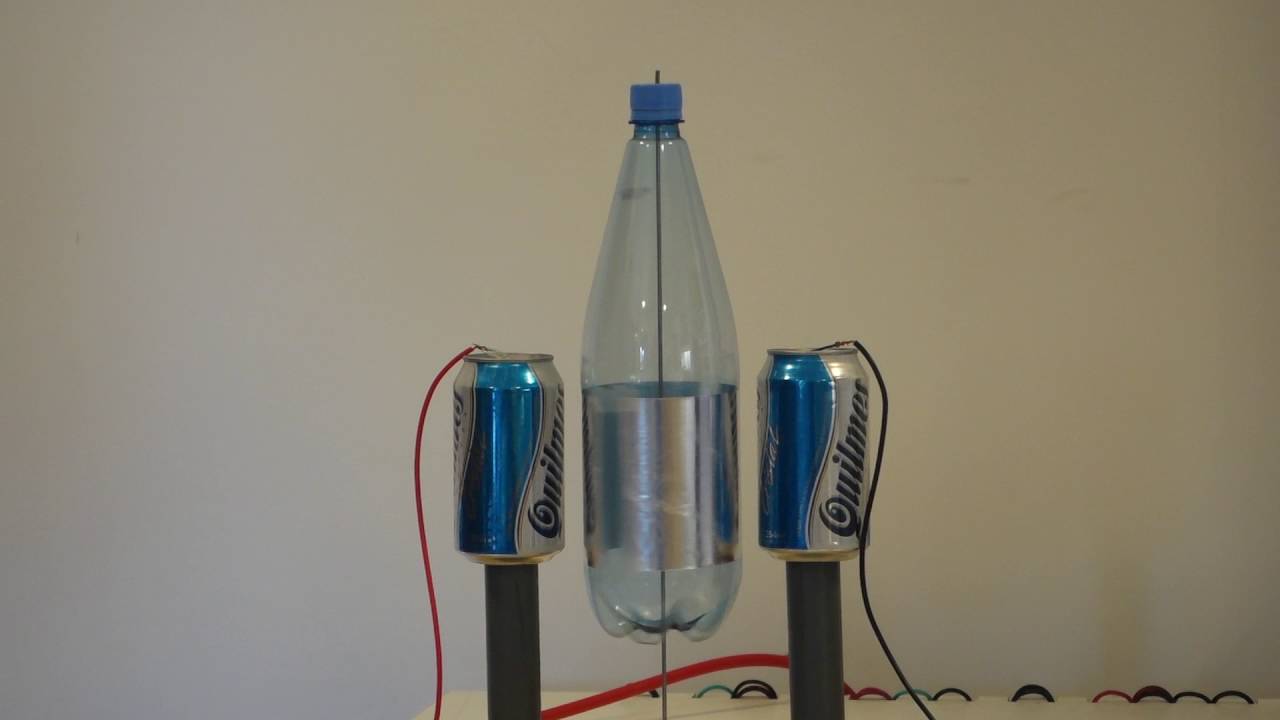 Water Bottle Electrostatic Motor – Motor Electrostático con Botella de Agua.