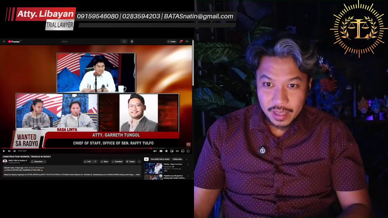 BALIKO TALAGA MAG ISIP SI RAFFY TULFO IN ACTION- MAKINIG KA SA ABOGADO MO!