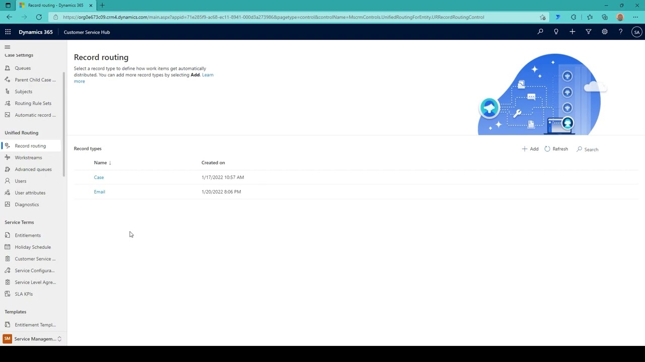 Unified Routing - Channel setup