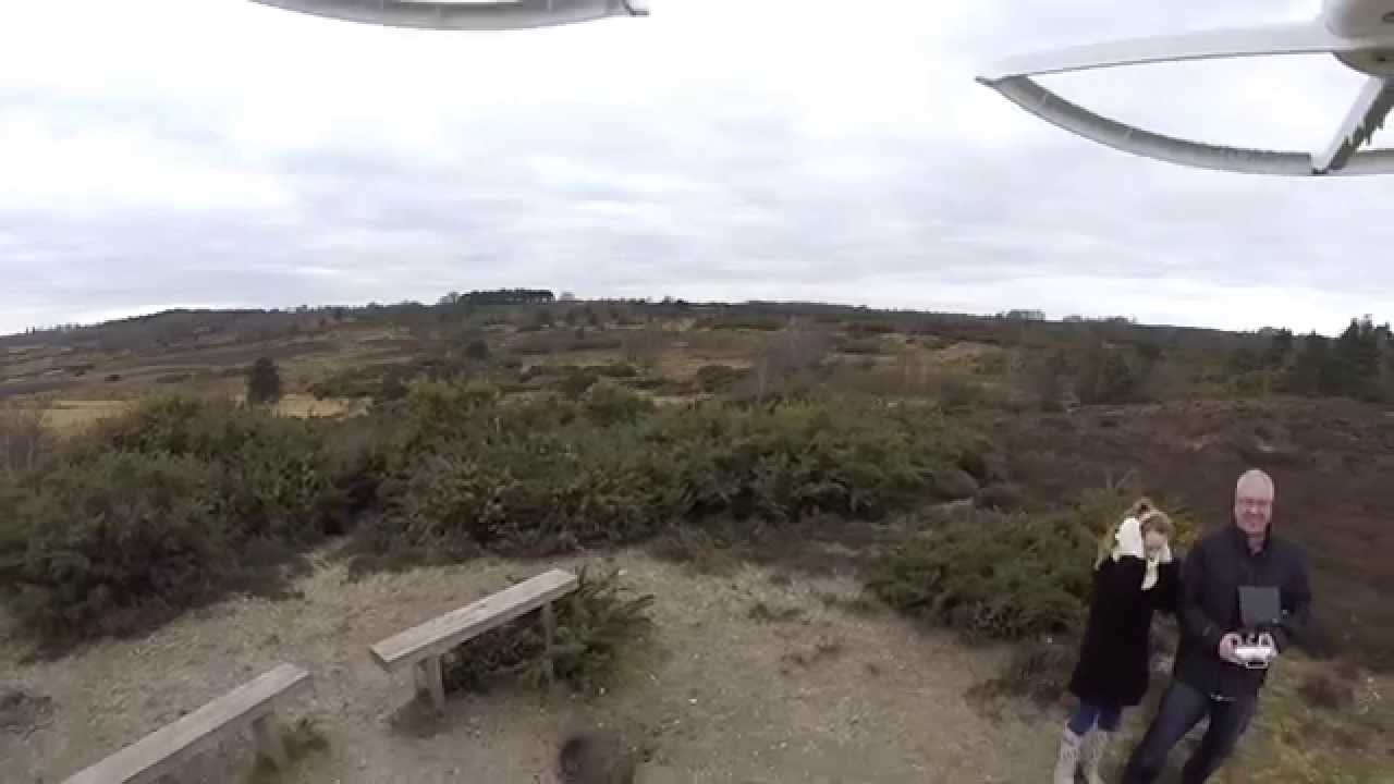 DJI Phantom on Chobham Common on a windy day