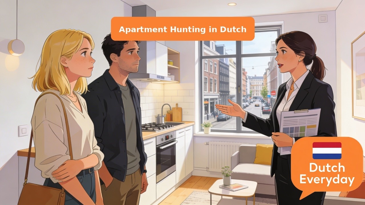 Apartment Hunting in Dutch – Dutch Conversation Practice (A2)