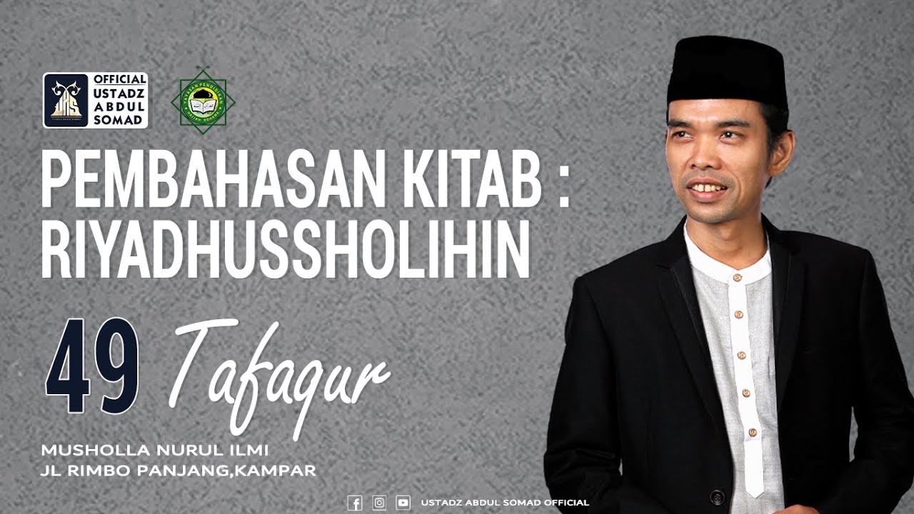 LIVE | NGAJI KITAB RIYADHUSSHOLIHIN 49 TAFAQUR | Mushola Al-hijrah Jl Rimbo Panjang