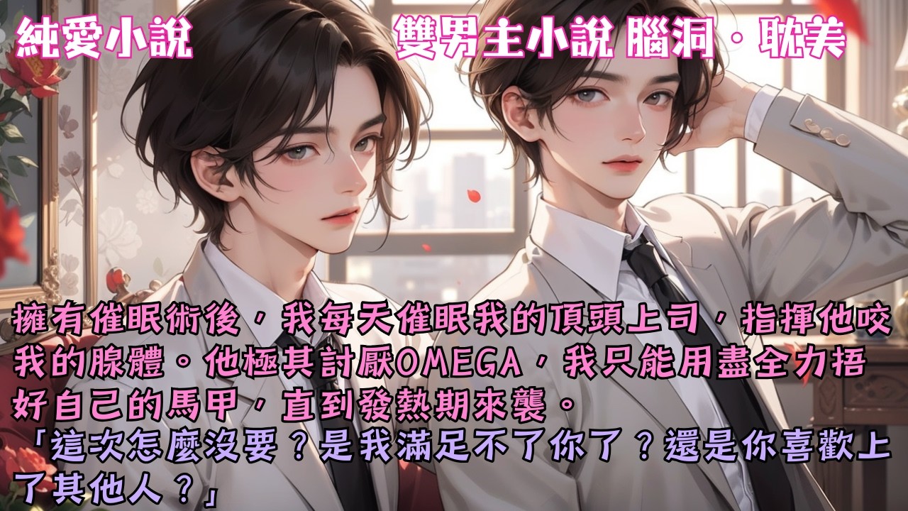 【耽美腦洞】擁有催眠術後，我每天催眠我的頂頭上司，指揮他咬我的腺體。他極其討厭Omega，我只能用盡全力捂好自己的馬甲，直到發熱期來襲。#【催眠頂頭上司後】 #小說 #故事 #爽文 #完結 #BL