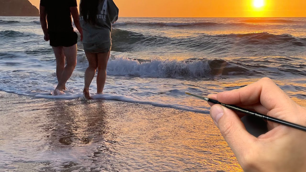 Wait... That's a Painting?! Watch This Beach Scene Come to Life!