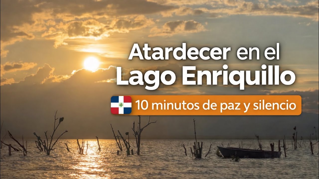 Atardecer en el Lago Enriquillo – 10 minutos de paz, relajación y naturaleza real 🇩🇴
