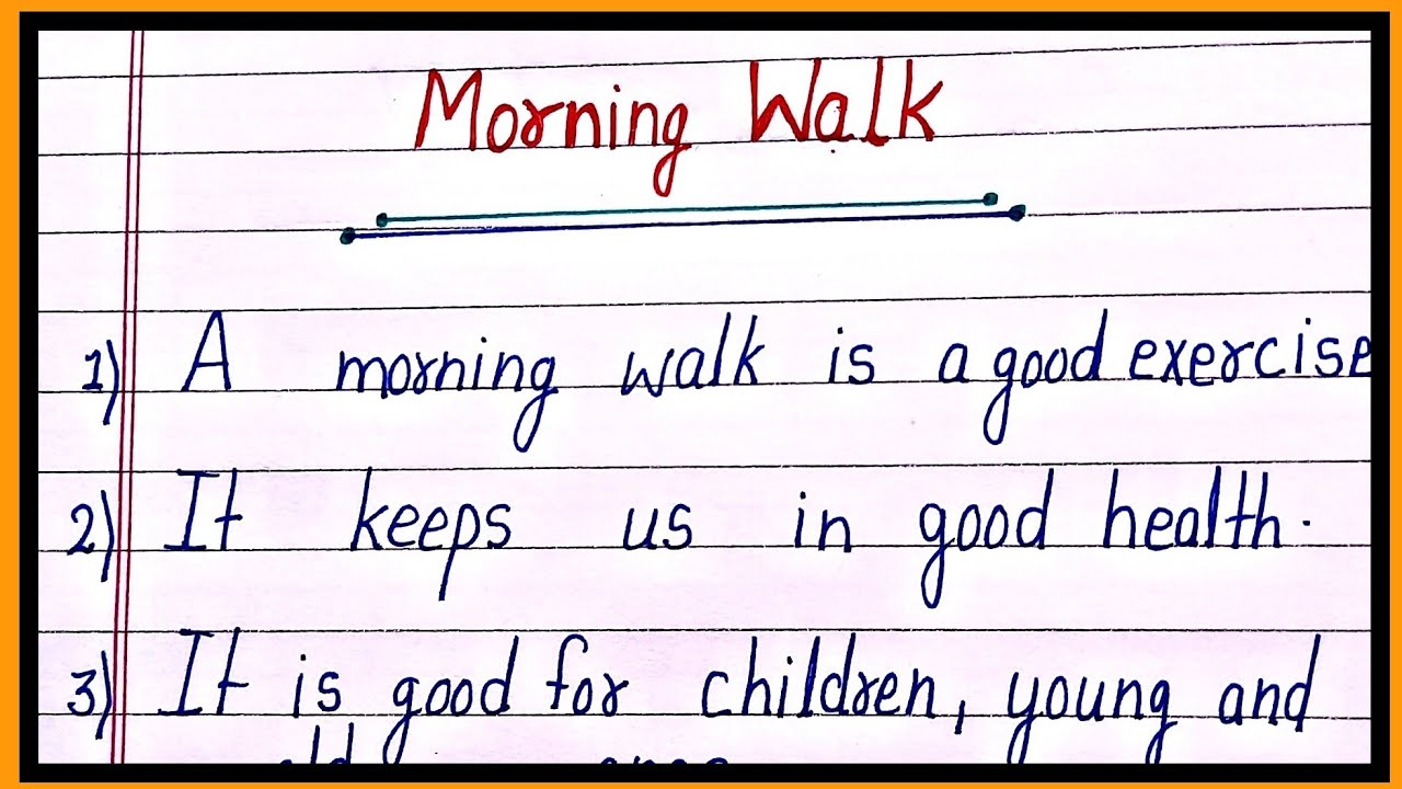 10 lines on morning walk in english/essay on morning walk in english