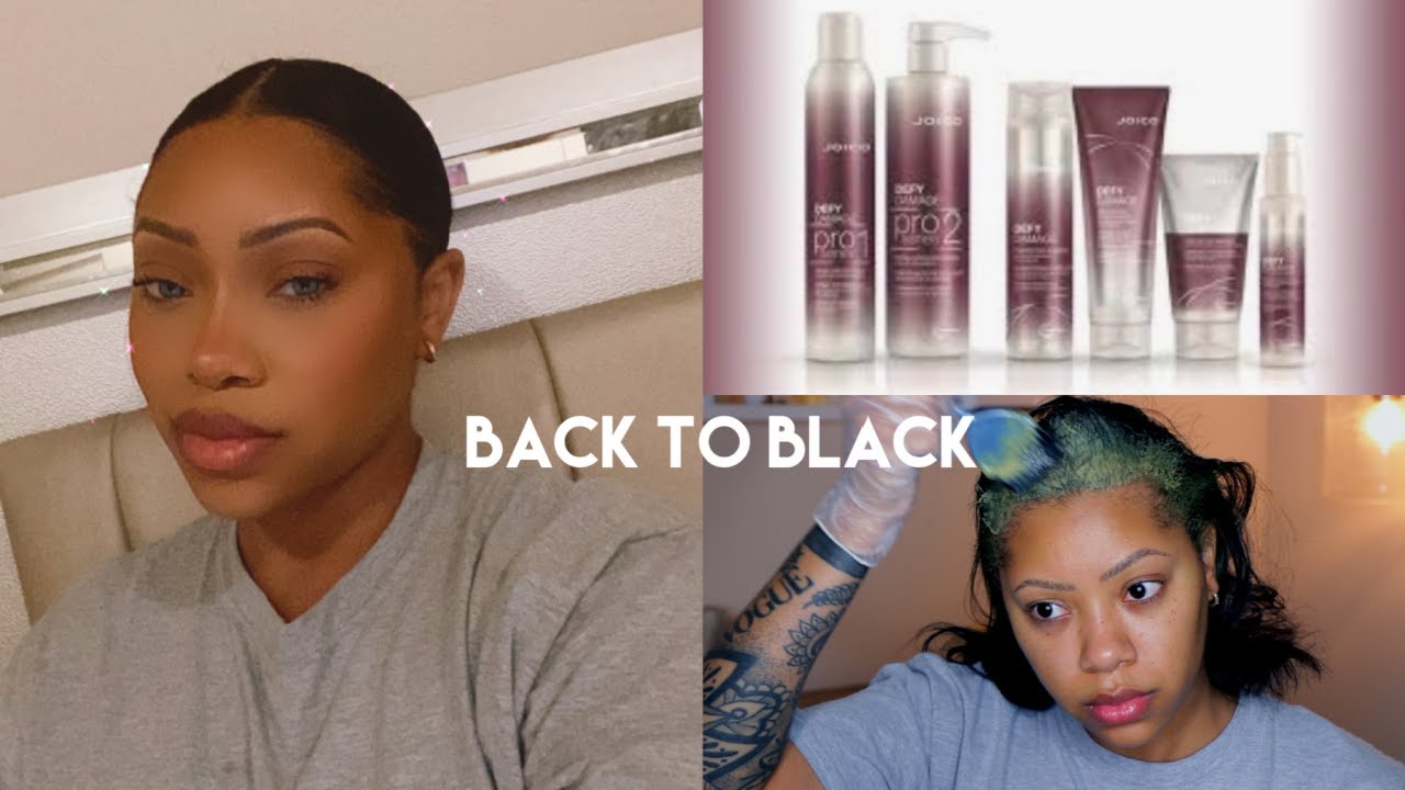 BLACKEST HAIR DYE + JOICO DEFY DAMAGE +MAKEUP!