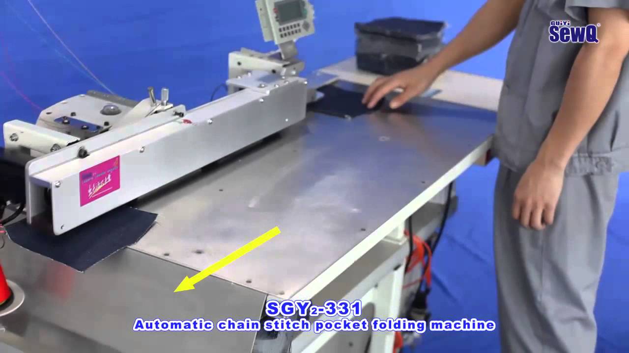 Automatic programmable pocket folding sewing machine,Model:SGY2- 331
