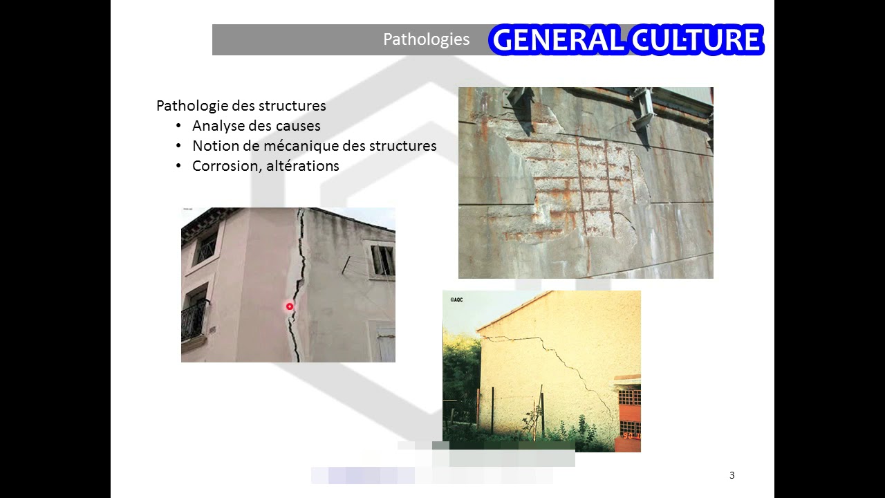 COURS DE PATHOLOGIE GÉNIE CIVIL