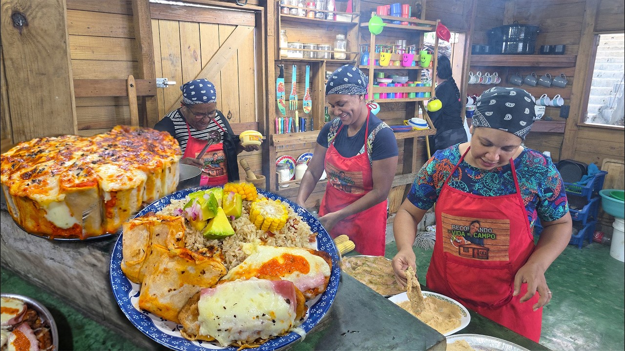 LEILA sale a buscar su comida 😍. LA MEJOR LASAÑA QUE HEMOS HECHO A LA LEÑA. La vida del campo