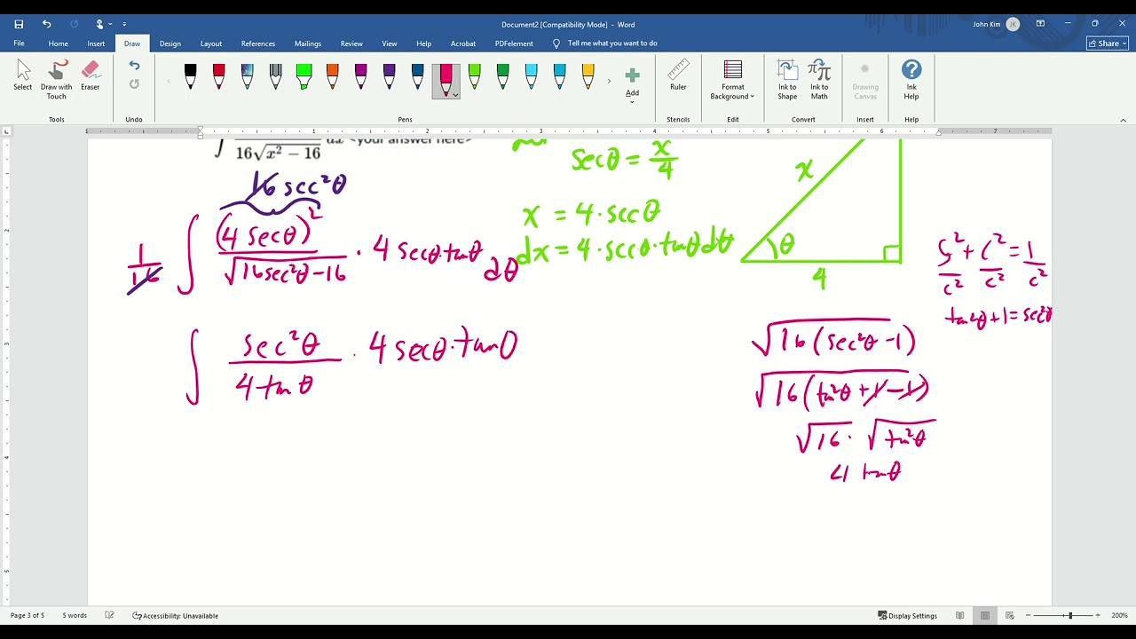 Integral of (x^2/(16sqrt(x^2-16)) dx