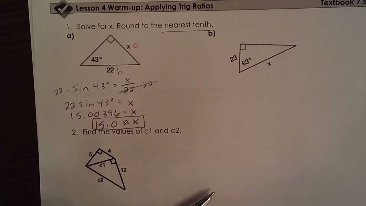 Unit 8  Lesson 4 Warm up Video