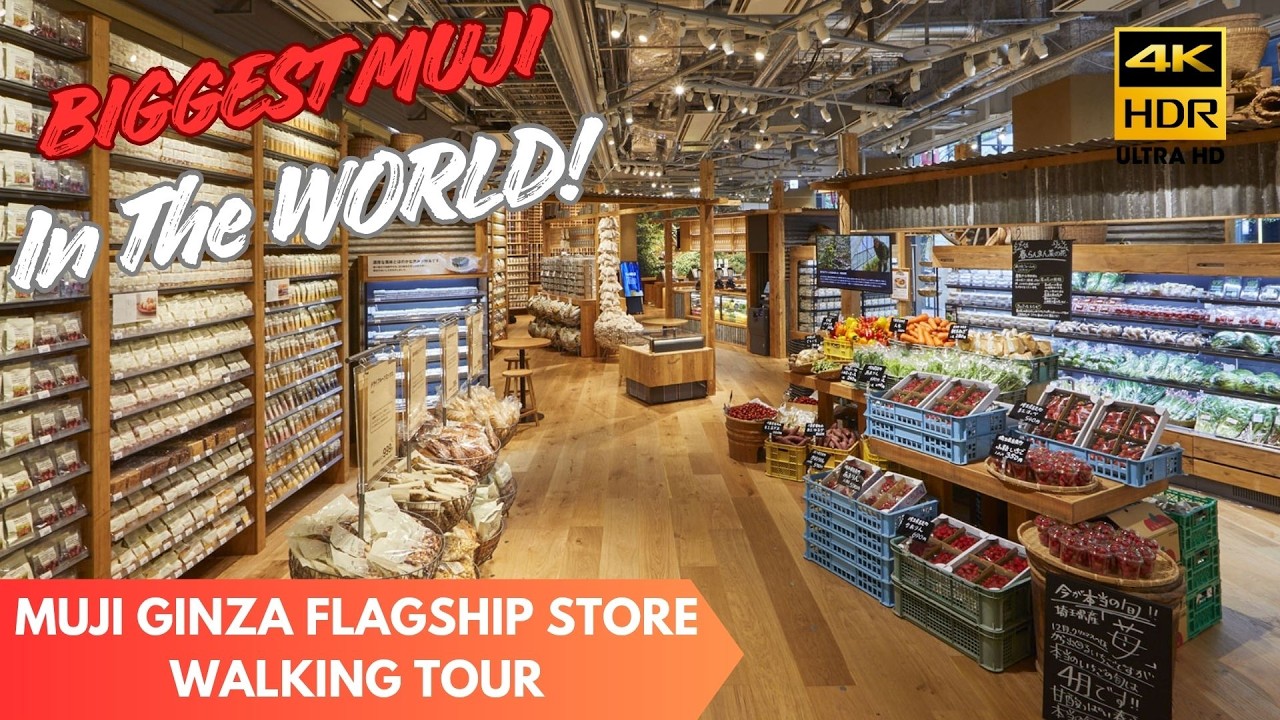 BIGGEST MUJI IN THE WORLD! Flagship Store Ginza Full Walking Tour [4K60 HDR]