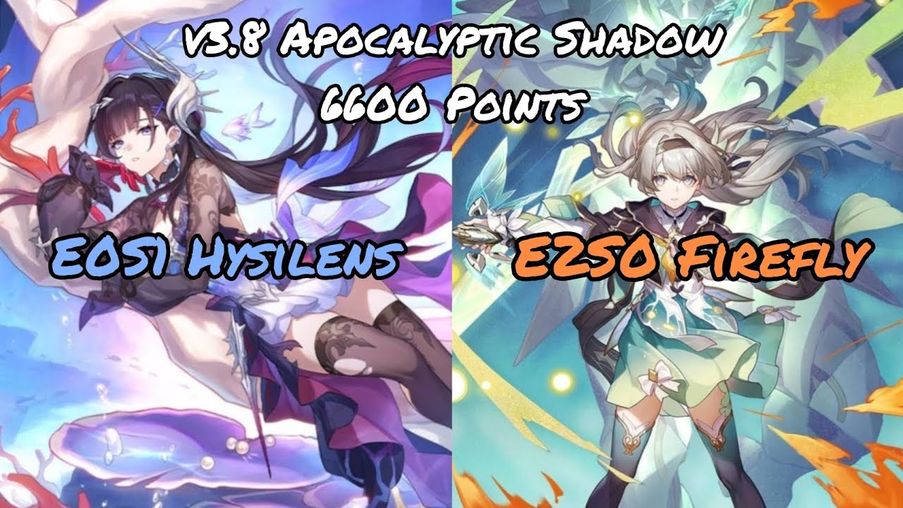 Honkai Star Rail v3.8 Apocalyptic Shadow 6600 Points - E0S1 Hysilens DOT & E2S0 Firefly 