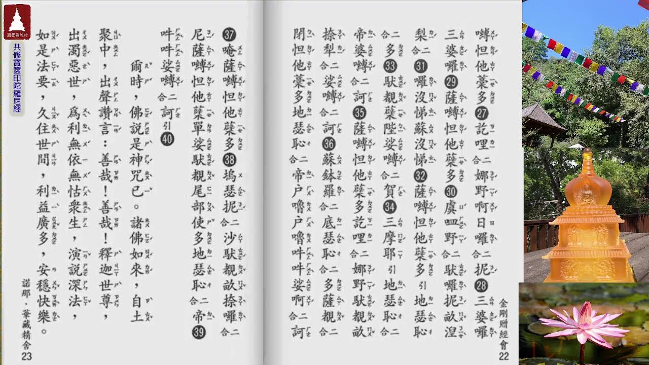 圓覺彌陀村  共修《一切如來心秘密全身舍利寶篋印陀羅尼經》、咒
