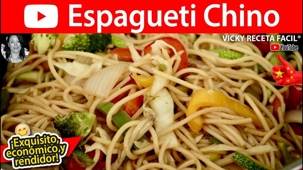 ESPAGUETI CHINO Chow Mein | #VickyRecetaFacil