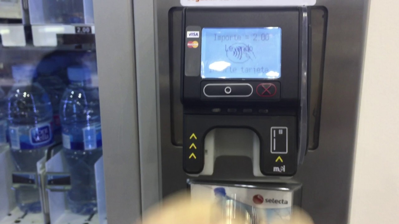 NFC Ring Visa contactless payment on a vending machine