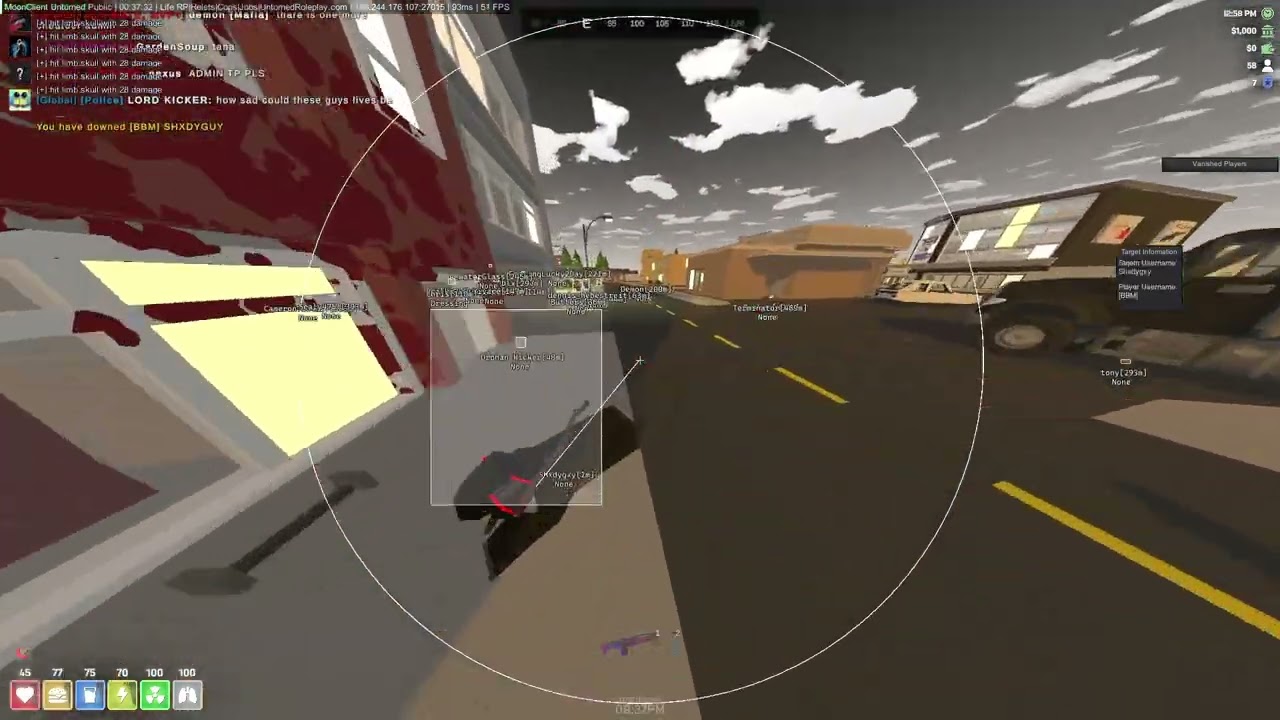 DESTROYING A UNTURNED ROLEPLAY SERVER USING THE BEST UNTURNED CHEATS/CHEAT/HACK/HACKS [MOONCLIENT]