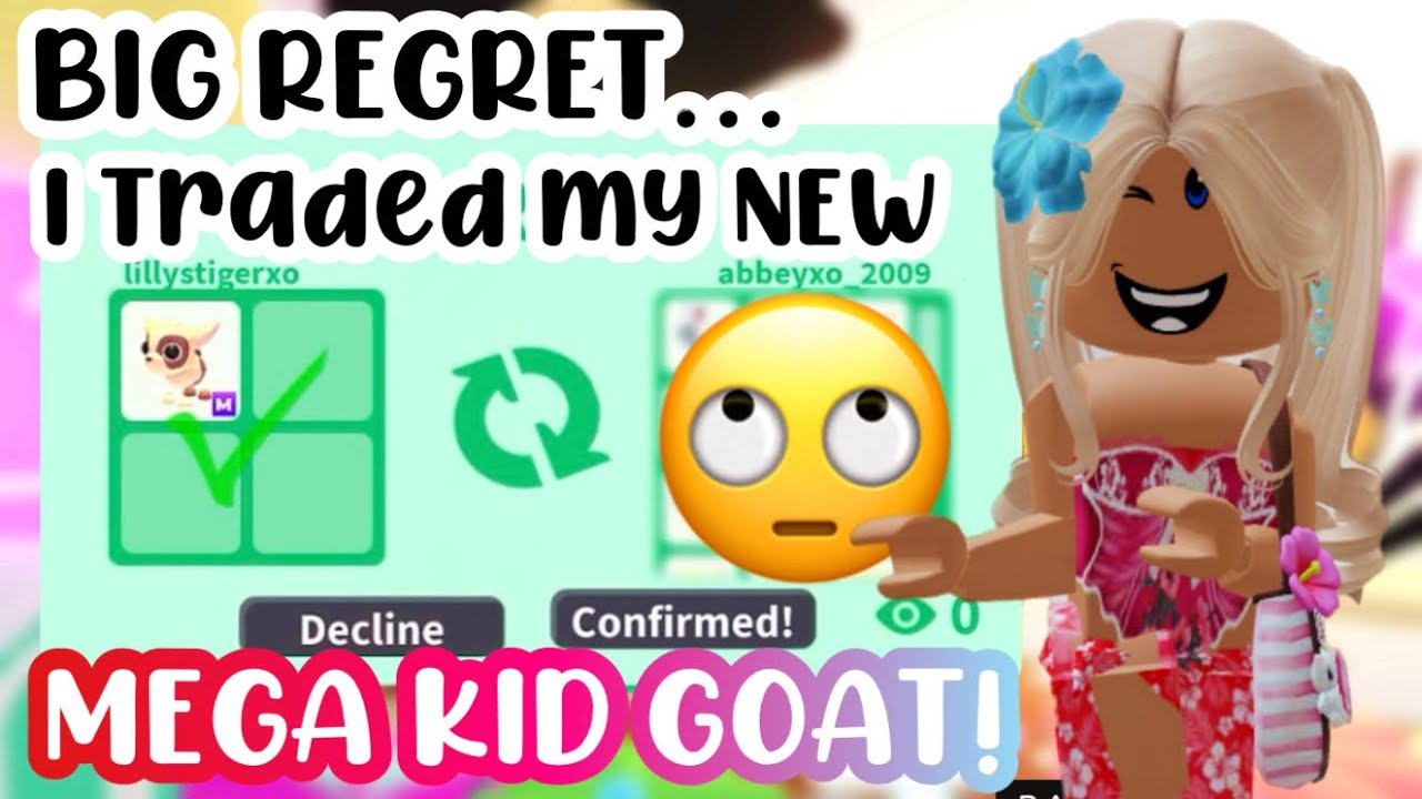 BIG REGRET…😨I TRADED MY MEGA KID GOAT FOR THIS?!💕🫤W F L?#adoptmeroblox #preppyadoptme #preppyroblox