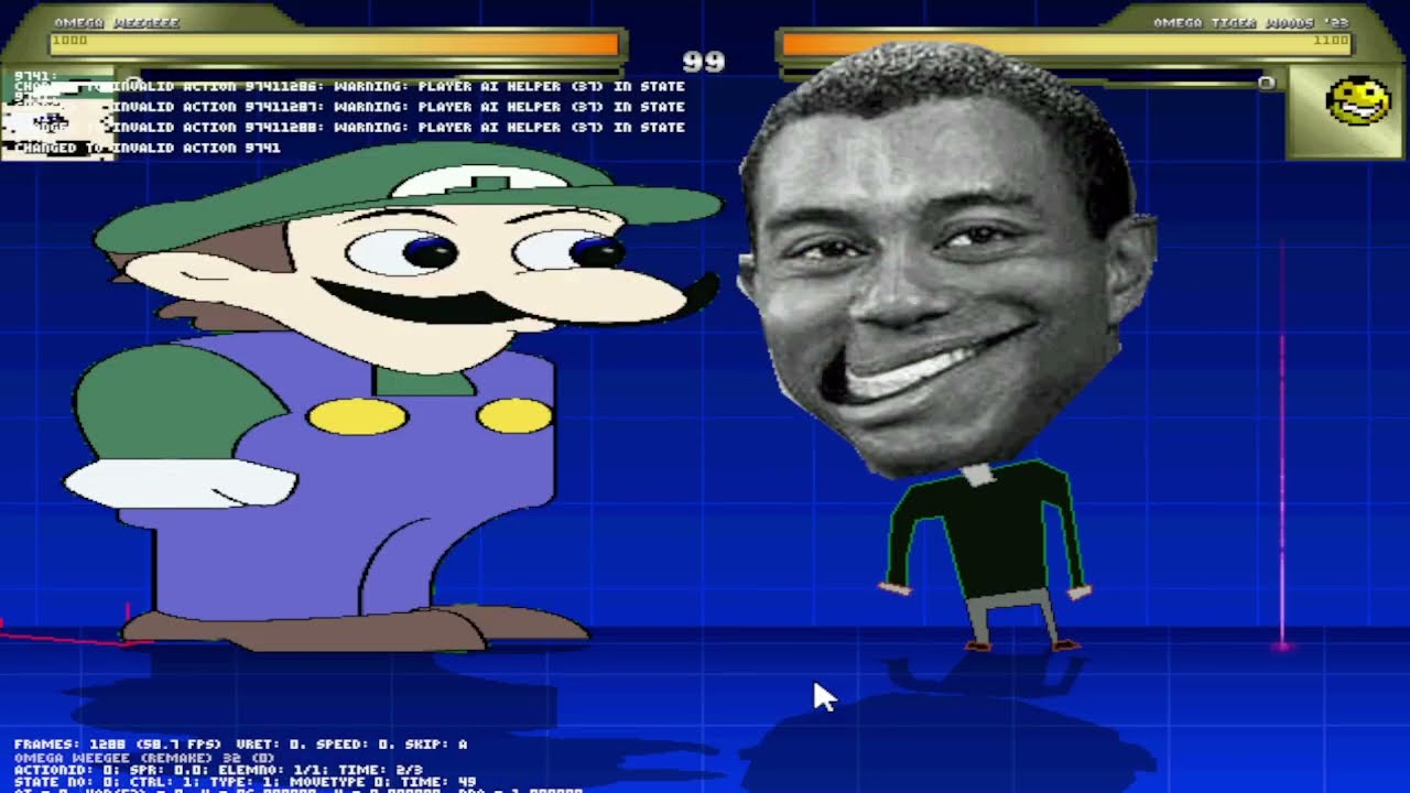 M.U.G.E.N (RhylanIsDone Edition) #9 Omega Weegee vs Omega Tiger Woods