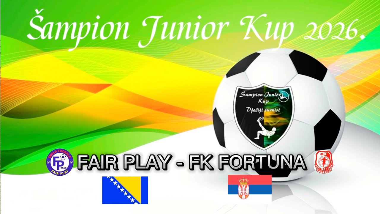 Šampion Junior Kup 2026. FAIR PLAY /BiH/ - FK FORTUNA /SRB/ 2:0 /Generacija 2016/  09.01.2026.