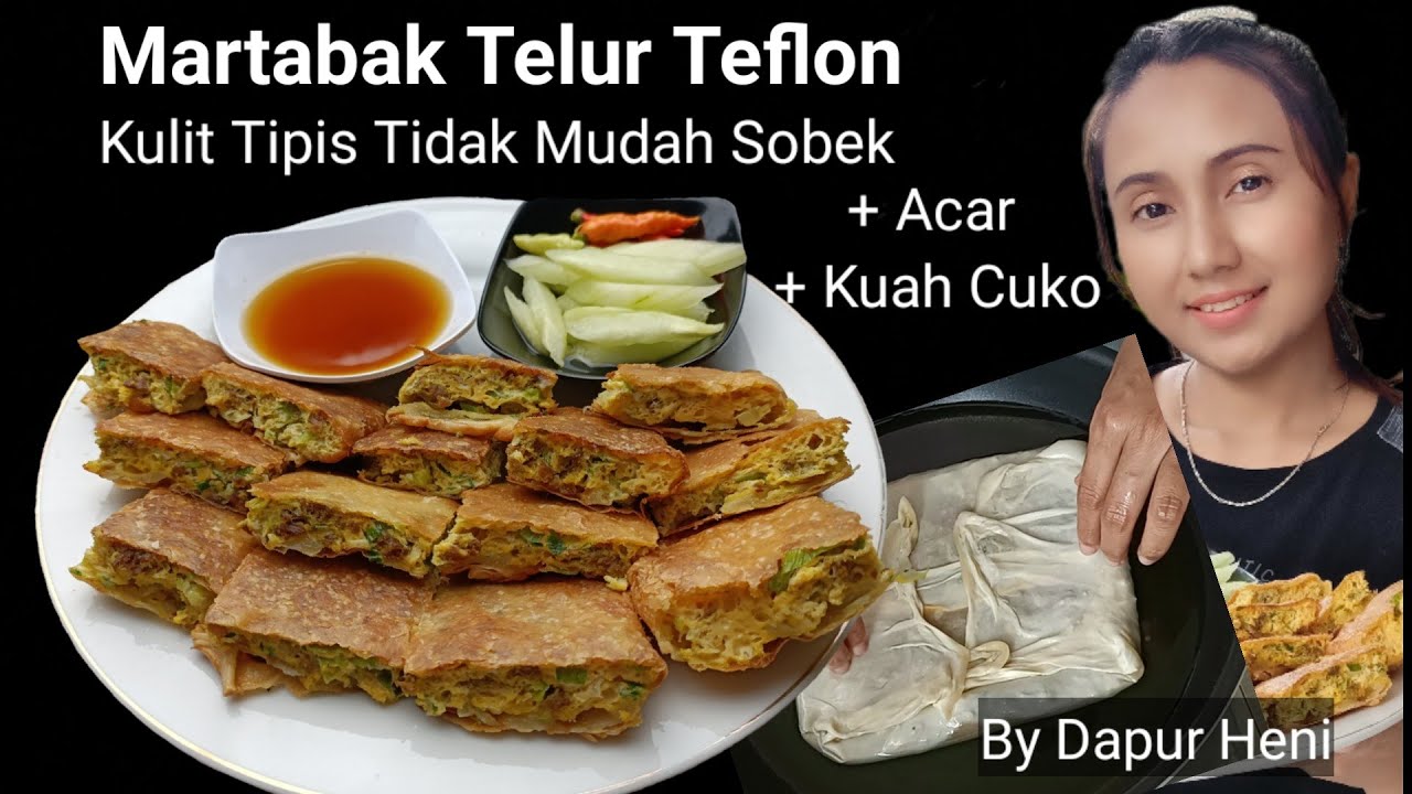 Resep Mudah Membuat Martabak Telur, Isi Daging Rempah, Dengan Acar Dan Kuah Cuko