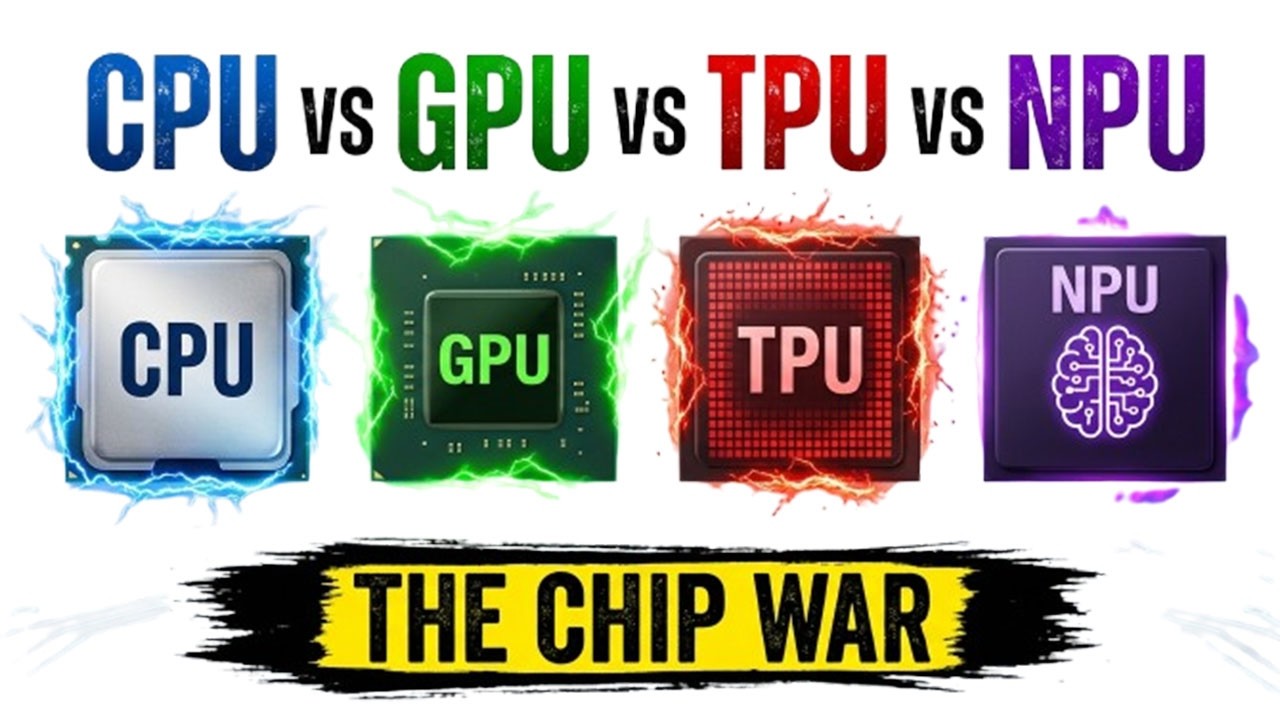 CPU vs GPU vs TPU vs NPU: What's the difference?