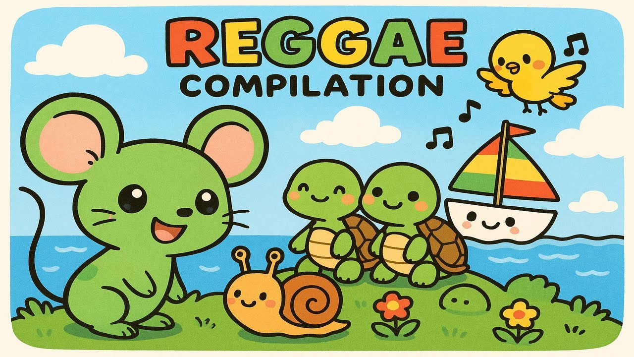 🌴 Compilation Comptines REGGAE 🥁🎵 Une souris verte, famille tortue, bateau sur l’eau & + encore !