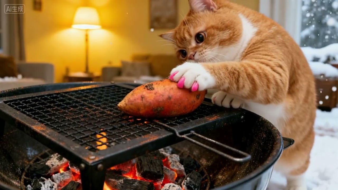 Mama Cat Trims Fur on the Farm and Makes Tiger Hat For Kittens At Home🐾🎩🐯