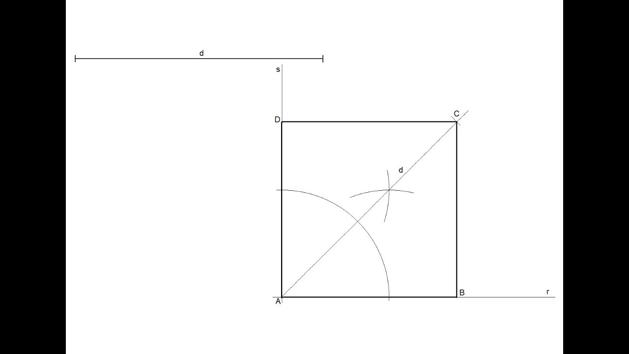 Cuadrado conocida su diagonal