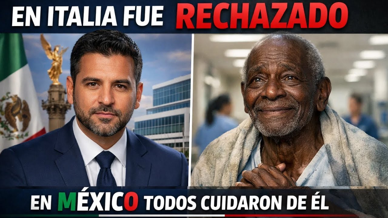 En Italia un abuelo africano muy enfermo fue rechazado, pero al llegar a México todos cuidaron de él