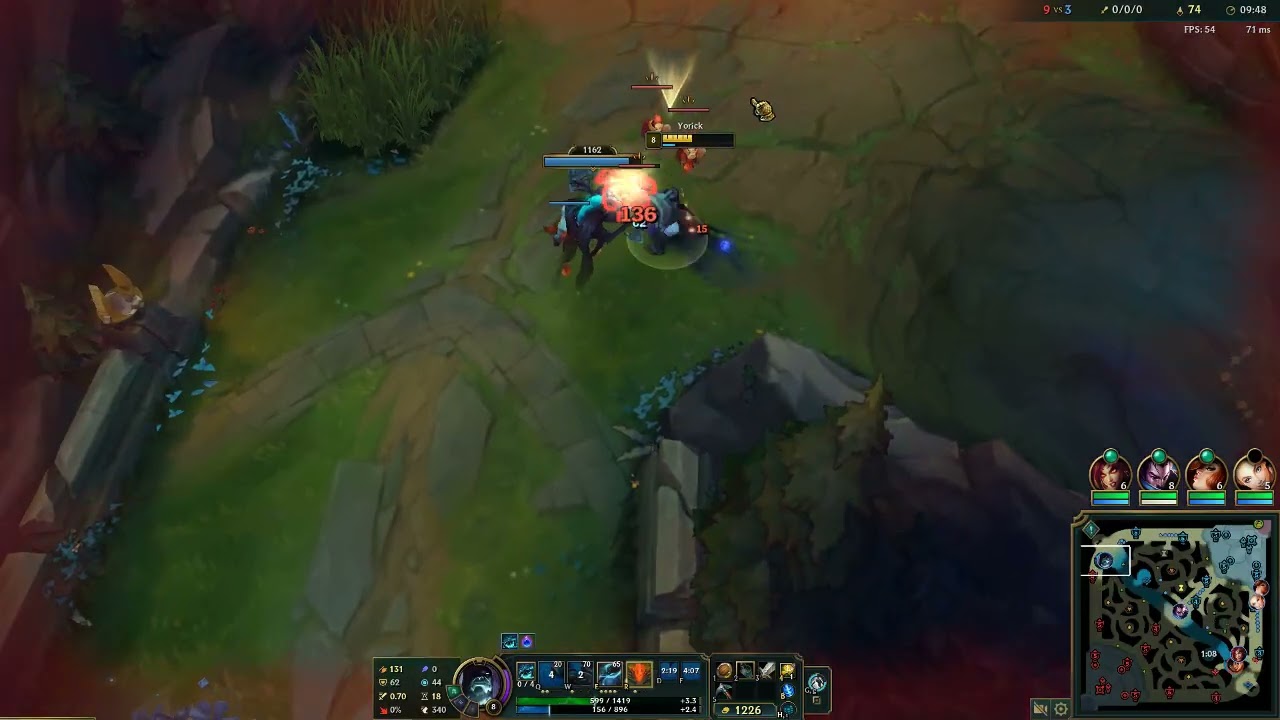 Yorick vs Cho'gath