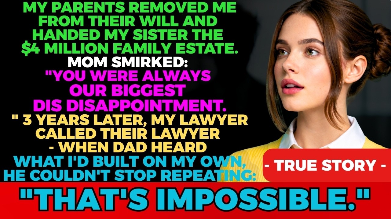My Parents Gave My Sister $4M And Called Me A Disappointment — Then My Dad’s Lawyer Called Mine