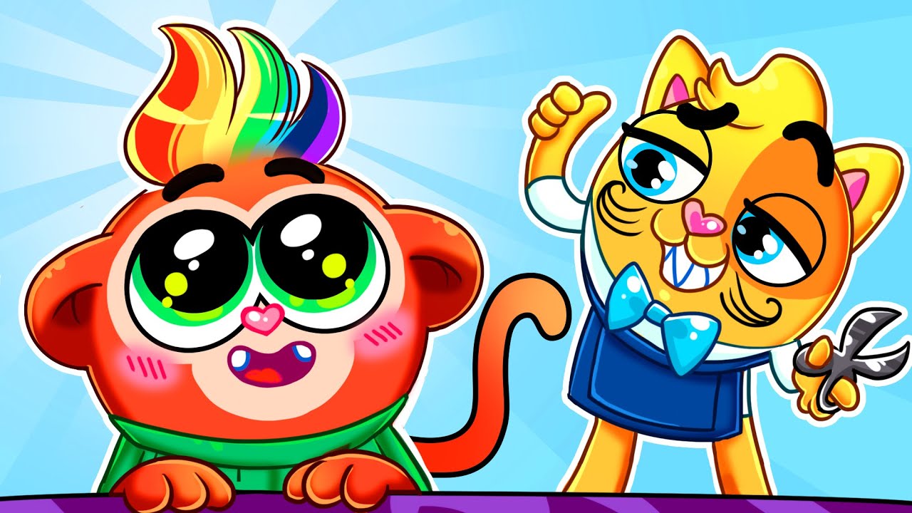 My Beauty Salon Song 😊  | Cute Kids HairStyles | Baby Zoo Story Songs And Nursery Rhymes