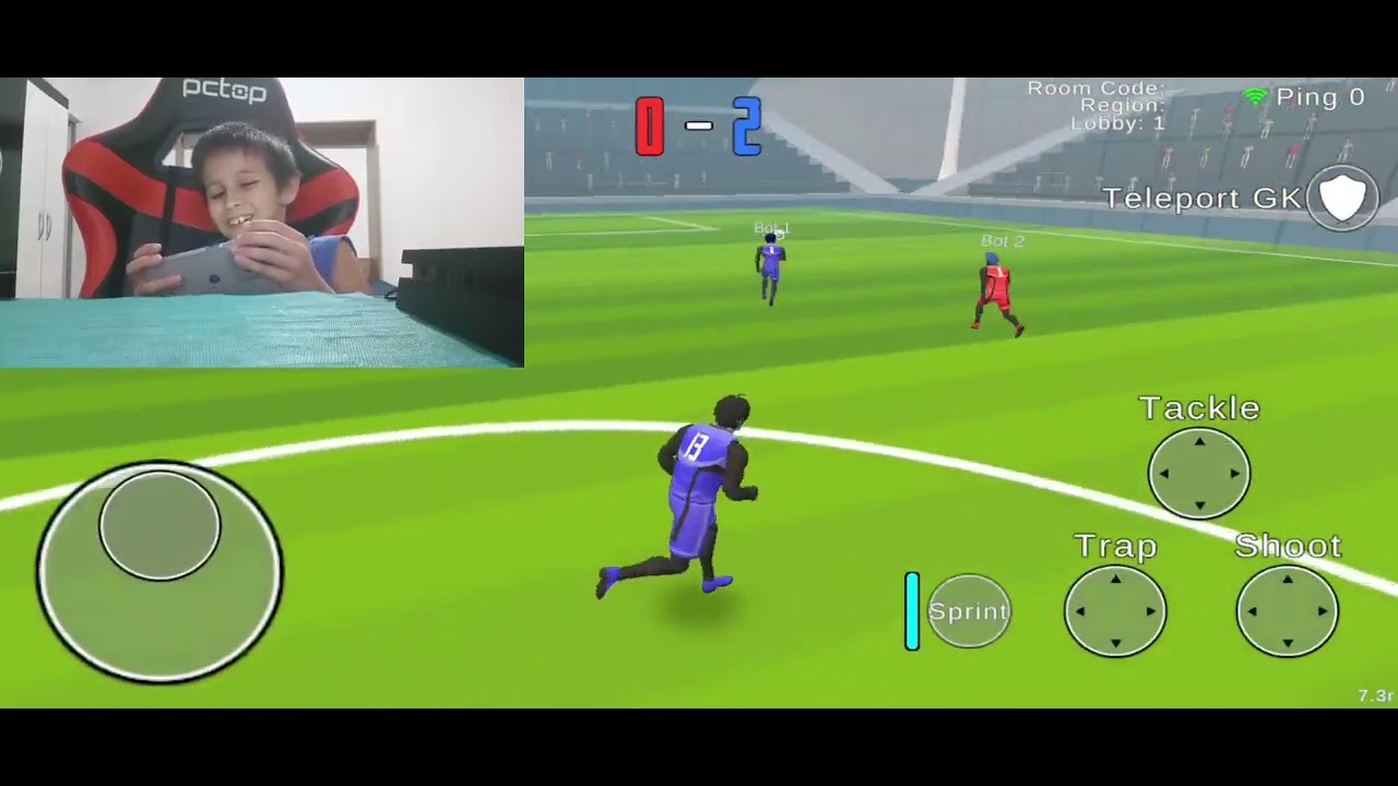 Jogando futebol de anime