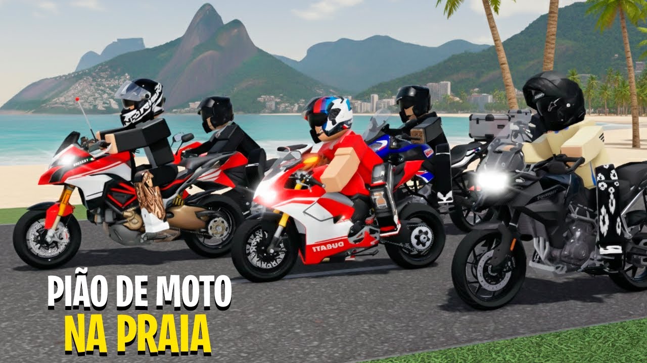 ROBLOX - FUI PARA A PRAIA COM MEUS AMIGOS DE MOTO DICHAVADA 😲