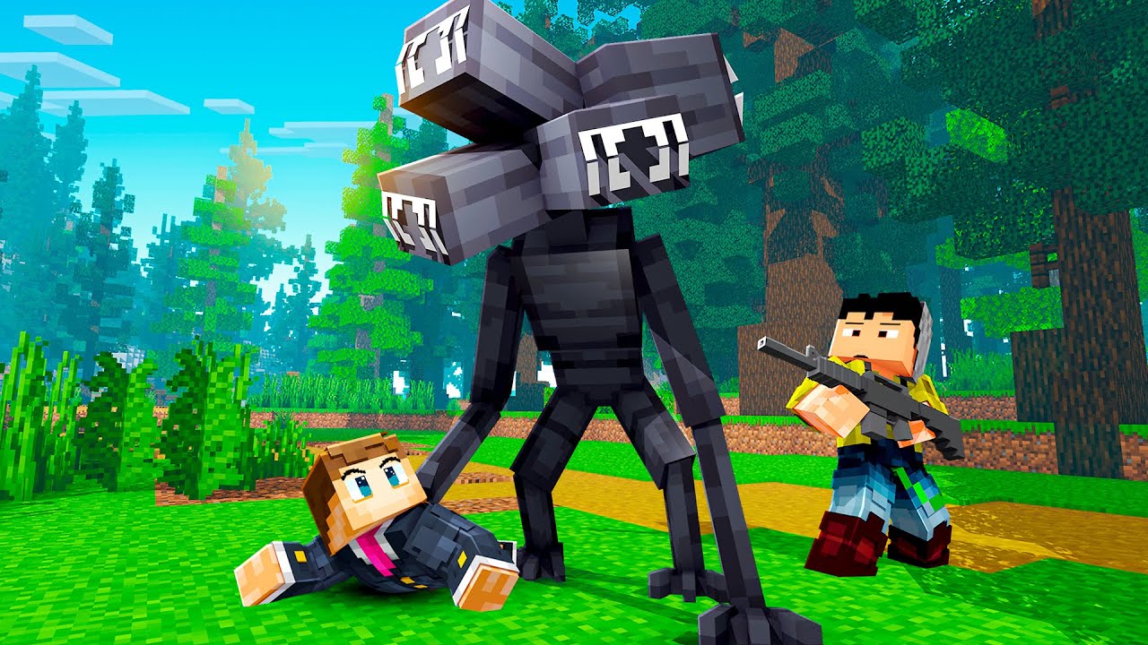 DARK SIREN HEAD ME ATACOU NO MINECRAFT !! ( TREVOR HENDERSON ) AVENTURA COM MODS