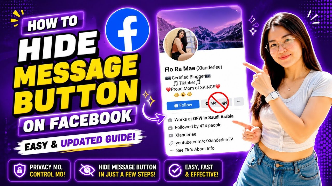 How To Hide Message Button On Facebook (Tutorial)