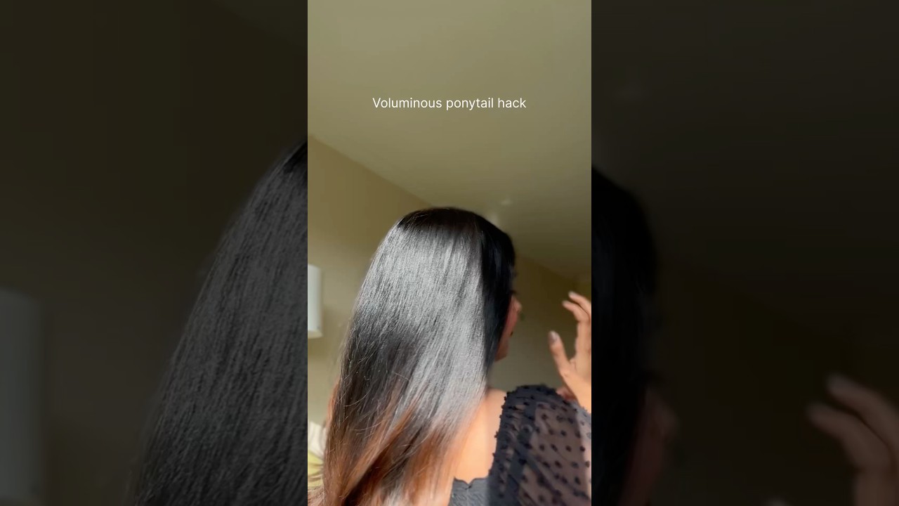 Voluminous ponytail hack #hairstyle #hair #shorts #youtubeshorts #hack #trending #viralshort #fyp